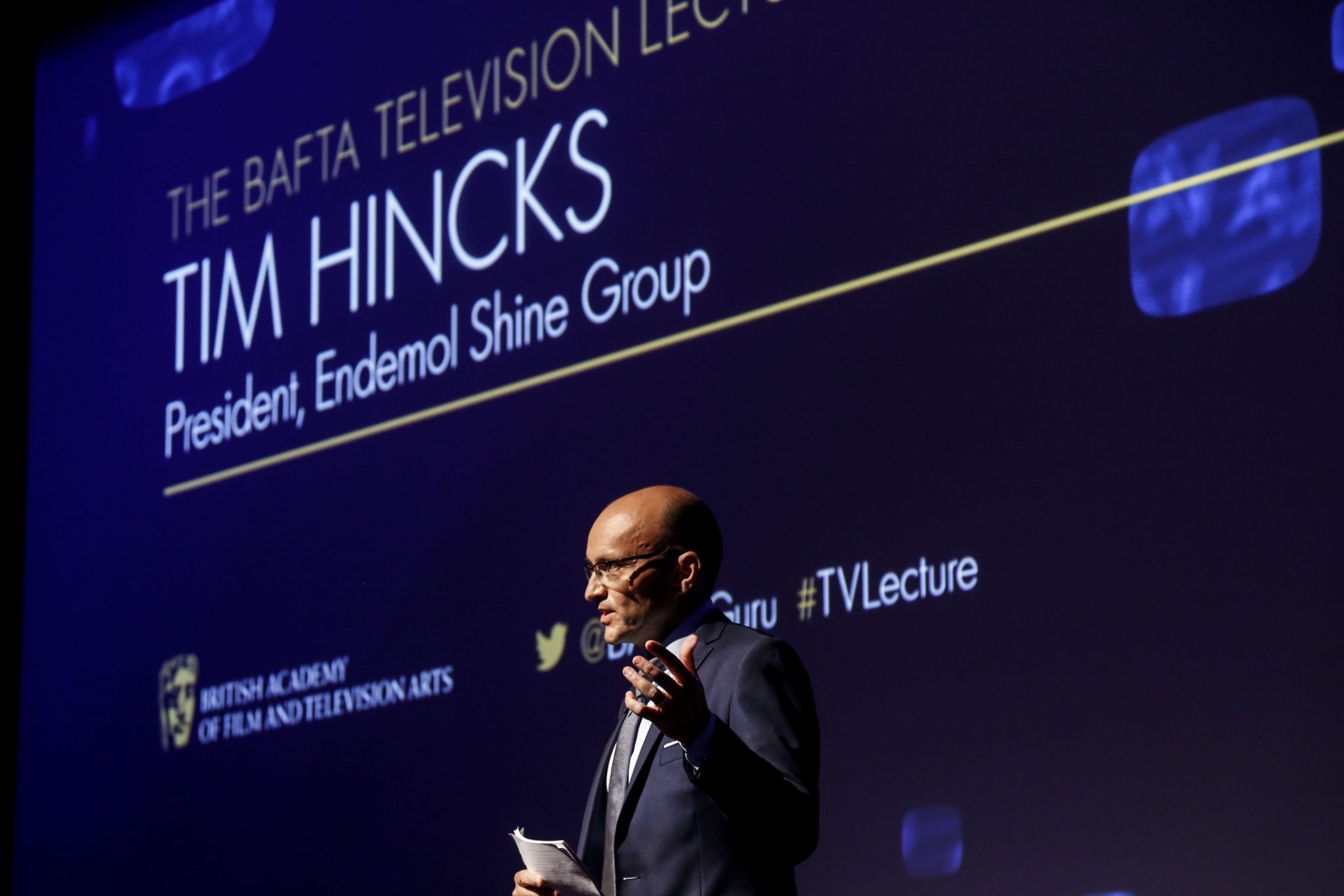 Event: Annual Television Lecture given by Tim Hincks Date: Tuesday 30 June, 2015 Venue: BAFTA, 195 Piccadilly Host: Steve Hewlett