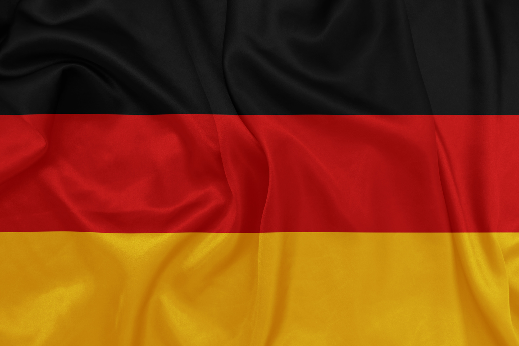 Germany - Waving national flag on silk texture