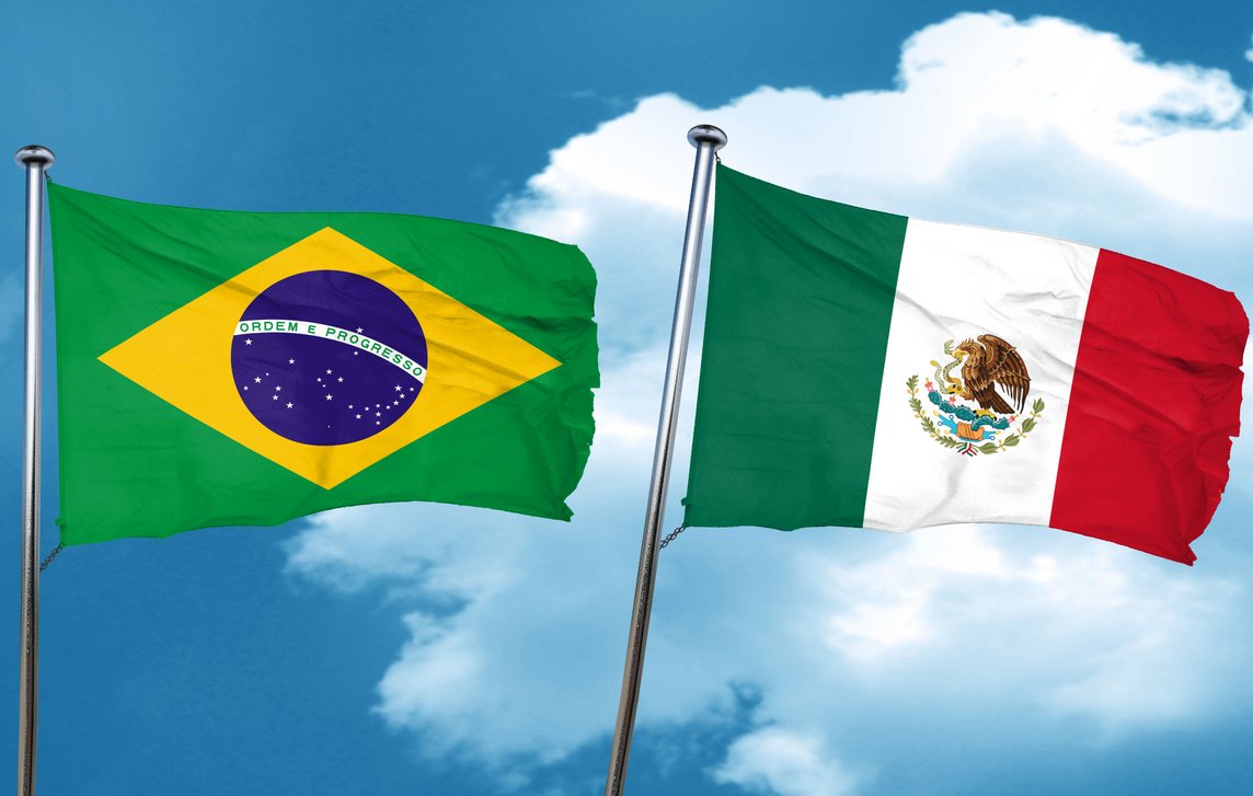 Brazil and Mexico