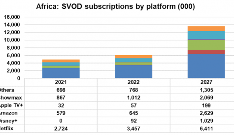 African SVOD subscriptions to triple by 2027