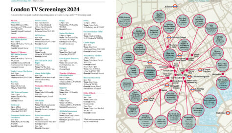 London TV Screenings Map 2024 - What's on, where & when
